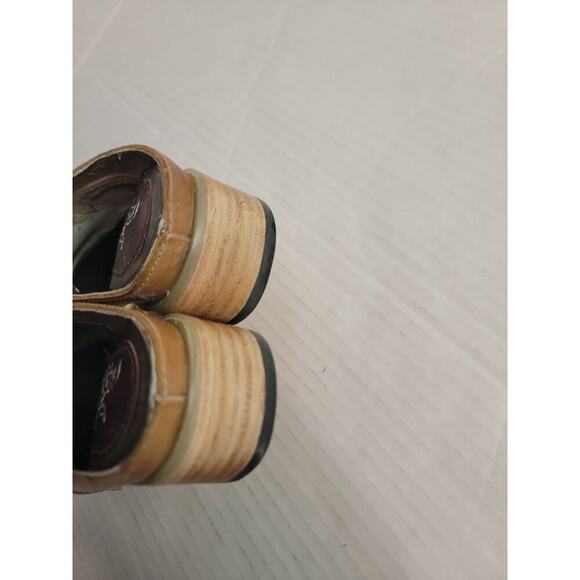 Freebird By Steven Malena Mules Two Tone Leather Croc Slip On Shoes Retro Sz 8 - Picture 7 of 8